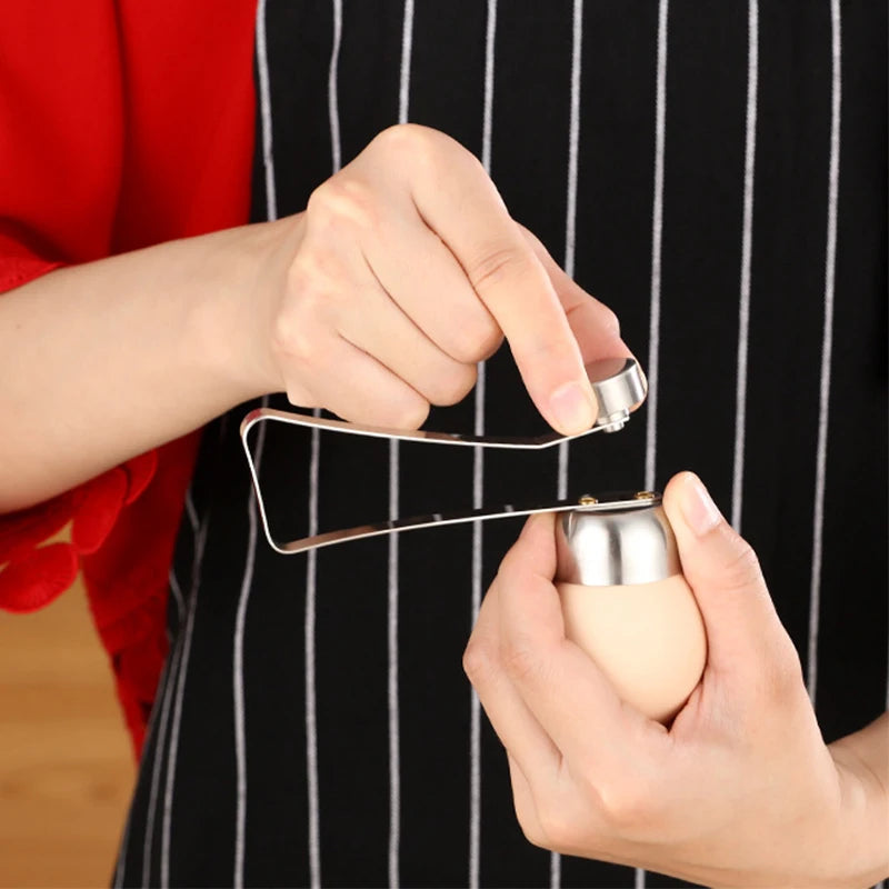 Egg Topper Cutter Metal Egg Scissors Boiled Raw Opener Creative Kitchen Tool Gadgets Accessories Cool Gadgets, Stainless Steel