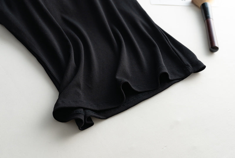 Halter Neck Off-shoulder Camisole Tops Basic Solid Women T shirts Tees Summer Female Tanks Sleeveless With Chest Pad