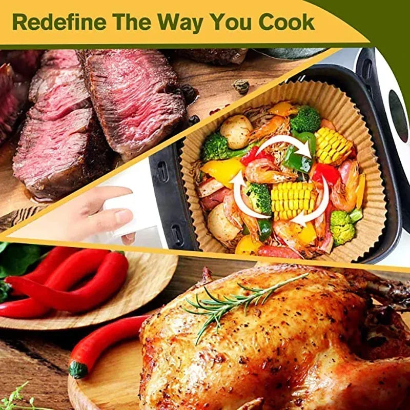 Air Fryer Liner Fryer Air Accessories Aerogrill Parchment Disposable Liner Non-Stick Parchment Baking Oven Paper Accessories