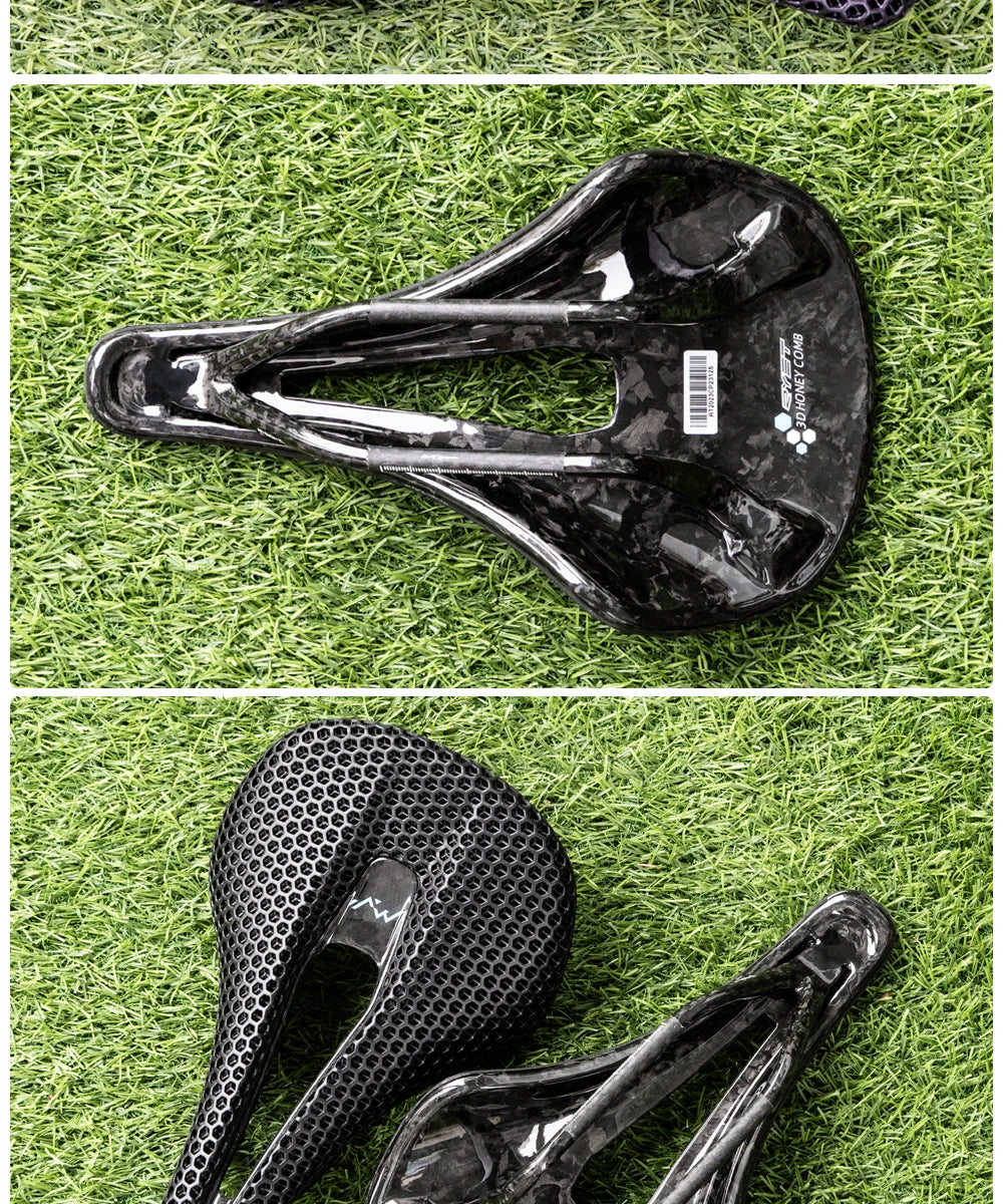 RYET 3D Printed Bike Carbon Saddle 140mm SuperLight 165g Road MTB Racing Saddles Bicycle Seat Cushion Cycling Seating Parts