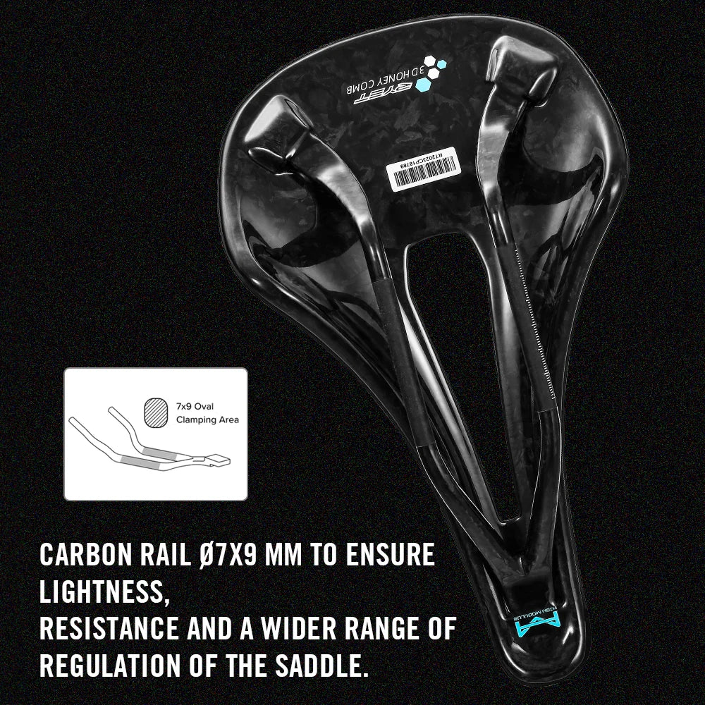 RYET 3D Printed Bike Carbon Saddle 140mm SuperLight 165g Road MTB Racing Saddles Bicycle Seat Cushion Cycling Seating Parts