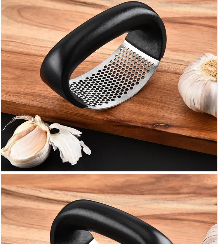 Stainless Steel Garlic Press Manual Garlic Mincer Chopping Garlic Tools Curve Fruit Vegetable Cooking Kitchen Gadgets Tools
