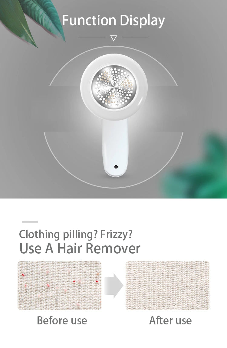 Portable Electric Lint Remover or lint roller From Sweater Clothes Hair Ball Trimmer Fuzz Pellet Cut Fluff Machine Fabric Shaver Home Appliance