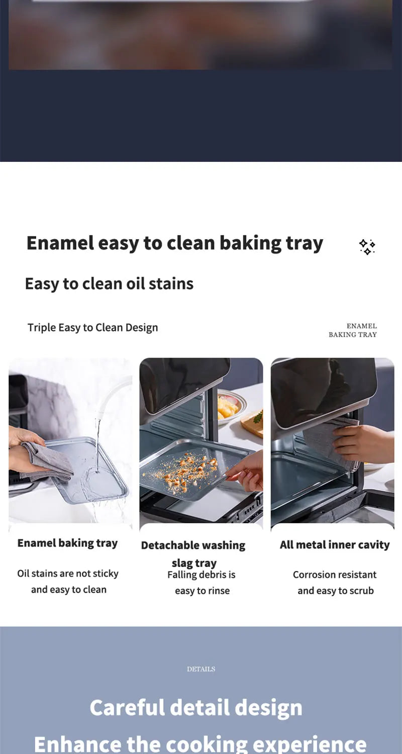 Air Fryers, 10L Large Capacity Electric Oil-free Automatic Household Kitchen 360°Baking Convection Oven Deep Fryer without Oil