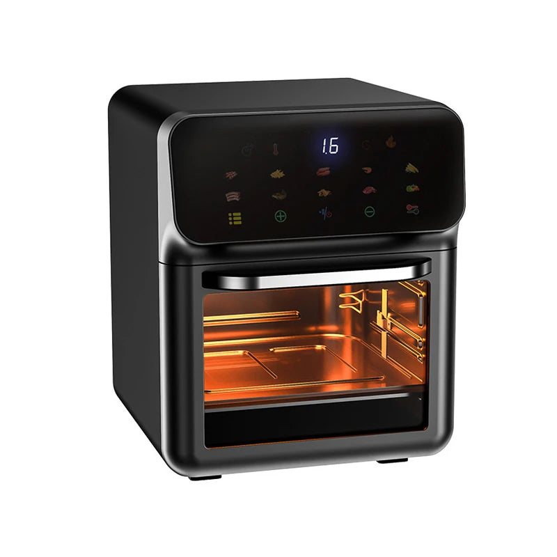 Air Fryers, 10L Large Capacity Electric Oil-free Automatic Household Kitchen 360°Baking Convection Oven Deep Fryer without Oil