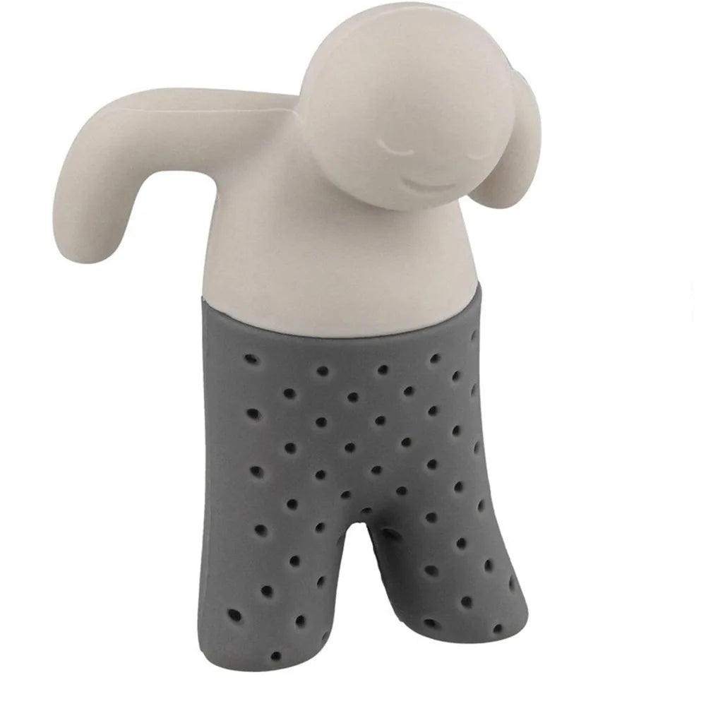 Mr. Tea Man Model Tea Infuser Interesting Food Grade Tea Infuser Tea Leaf Tea Filter Tea Bag, Creative Silicone Tea Strainer