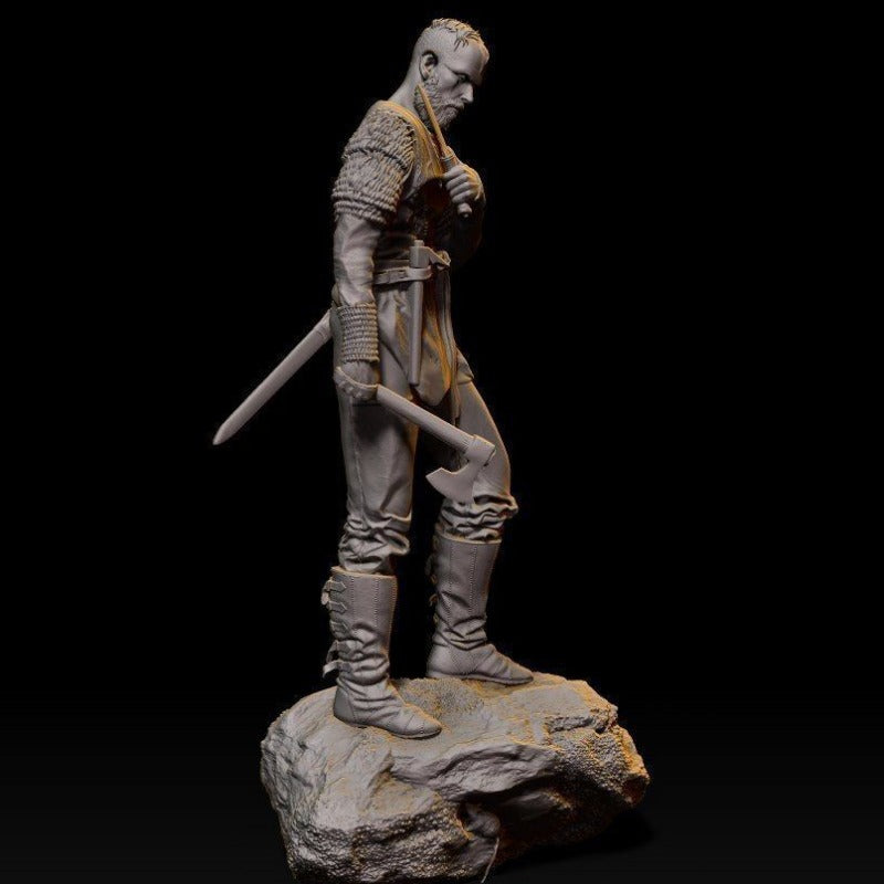 1/24 Scale Resin Figure Assembly Model Kit Viking Warrior Floki Historical Theme Miniature Unassembled Unpainted 3D Printed Toy
