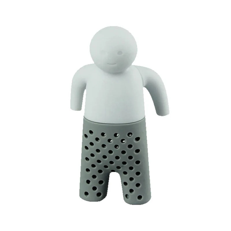 Mr. Tea Man Model Tea Infuser Interesting Food Grade Tea Infuser Tea Leaf Tea Filter Tea Bag, Creative Silicone Tea Strainer