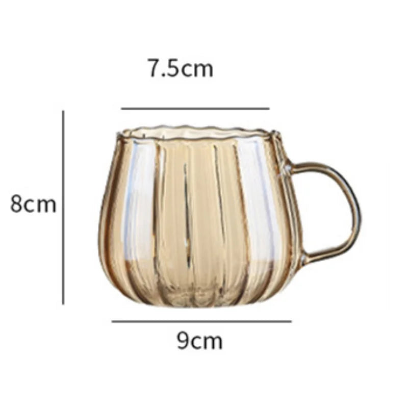 Coffee Teapot, Glass Kettle Pots Teapot Kawaii Color Pumpkin Thermal Water Bottle 1000ml with Cup Moka Pot Home Appliance Kitchen Accessories