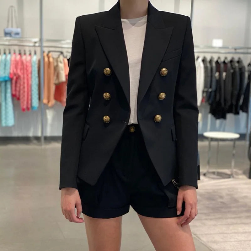 Korean Spring Autumn Luxury: Solid Coat for Women - Slim Fit, Casual Blazer with Elegant Tailoring for Office or Casual Wear