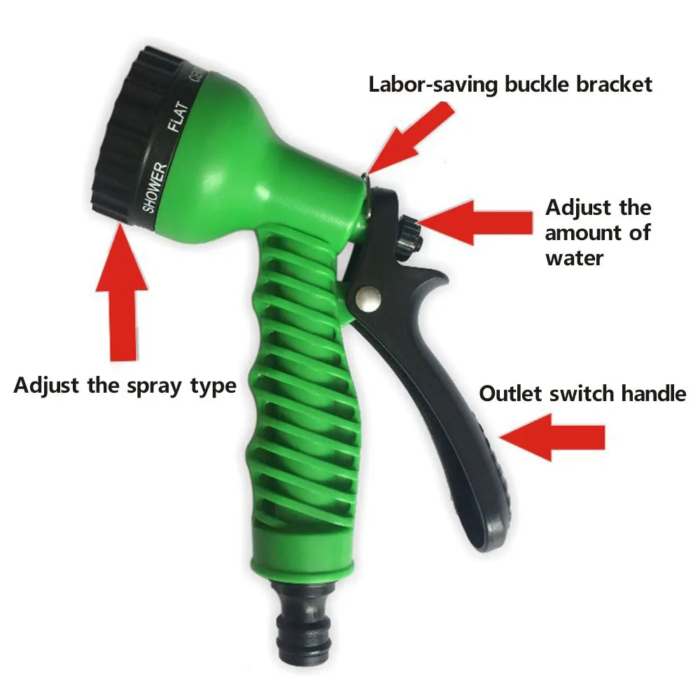 Garden Hose, Expandable Magic Hose, High-Pressure Car Wash, 7Water Spraying Functions, Water Gun, Home Garden Watering Hose