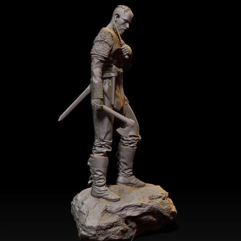 1/24 Scale Resin Figure Assembly Model Kit Viking Warrior Floki Historical Theme Miniature Unassembled Unpainted 3D Printed Toy