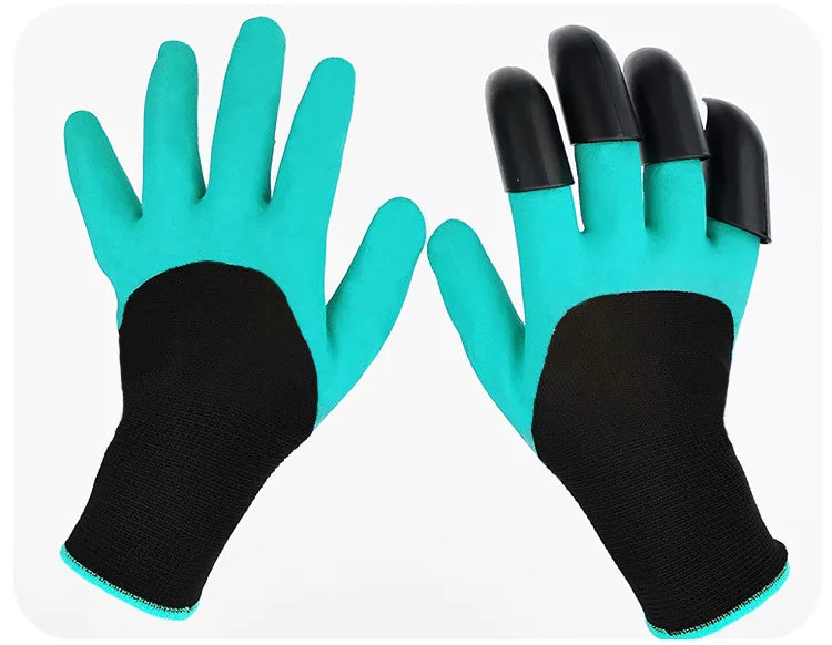 Horticultural Gloves with Claws Digging Gloves Garden Vegetable Flower Garden Planting Stab Resistant Protective Latex Gloves