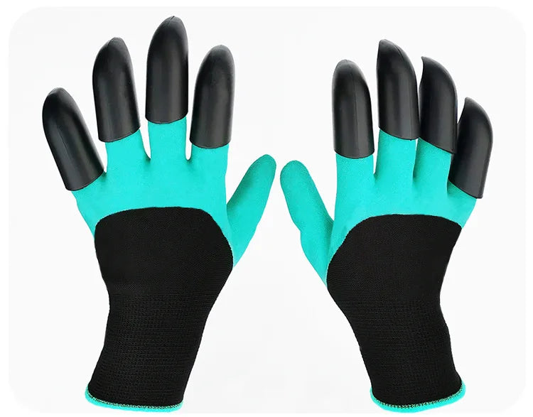 Horticultural Gloves with Claws Digging Gloves Garden Vegetable Flower Garden Planting Stab Resistant Protective Latex Gloves