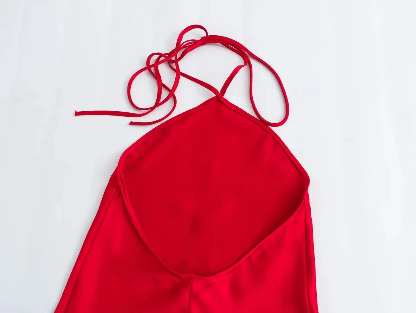 2024 Halter Long Dresses for Women Backless Satin Dress Woman Off Shoulder Sexy Midi Dresses Elegant Evening Party Dress