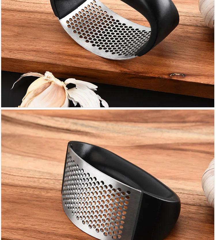 Stainless Steel Garlic Press Manual Garlic Mincer Chopping Garlic Tools Curve Fruit Vegetable Cooking Kitchen Gadgets Tools