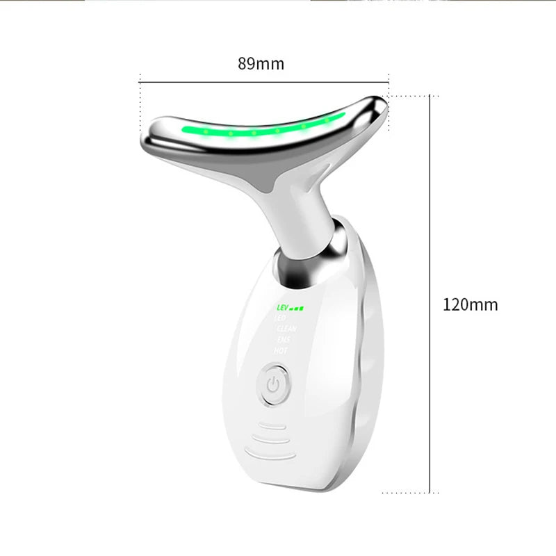 facial Microcurrent, Chin Lifting Face Neck Beauty Device LED Photon Firming Rejuvenation Anti Wrinkle Skin Care Facial Massager