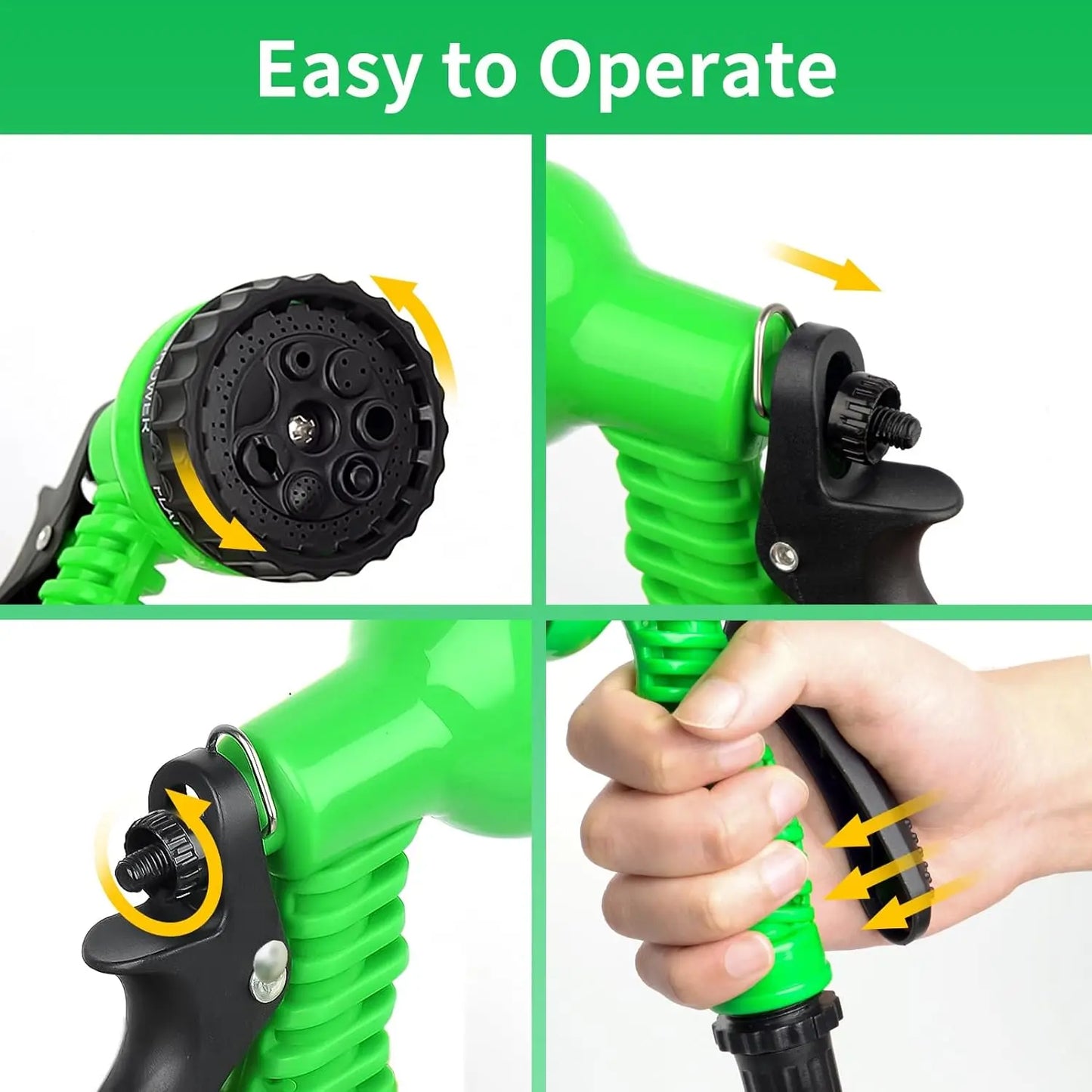 Garden Hose, Expandable Magic Hose, High-Pressure Car Wash, 7Water Spraying Functions, Water Gun, Home Garden Watering Hose