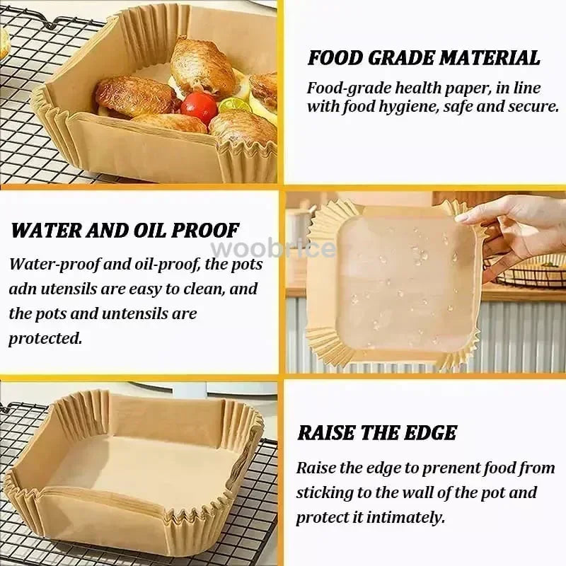 Air Fryer Liner Fryer Air Accessories Aerogrill Parchment Disposable Liner Non-Stick Parchment Baking Oven Paper Accessories