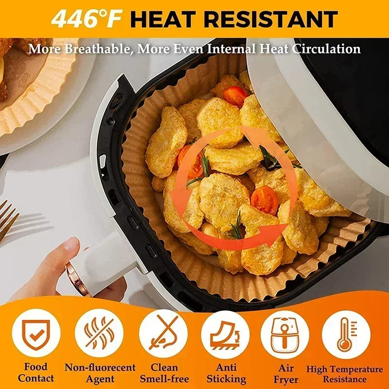 Air Fryer Liner Fryer Air Accessories Aerogrill Parchment Disposable Liner Non-Stick Parchment Baking Oven Paper Accessories