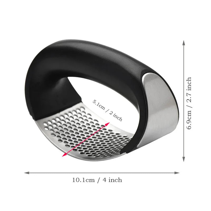Stainless Steel Garlic Press Manual Garlic Mincer Chopping Garlic Tools Curve Fruit Vegetable Cooking Kitchen Gadgets Tools
