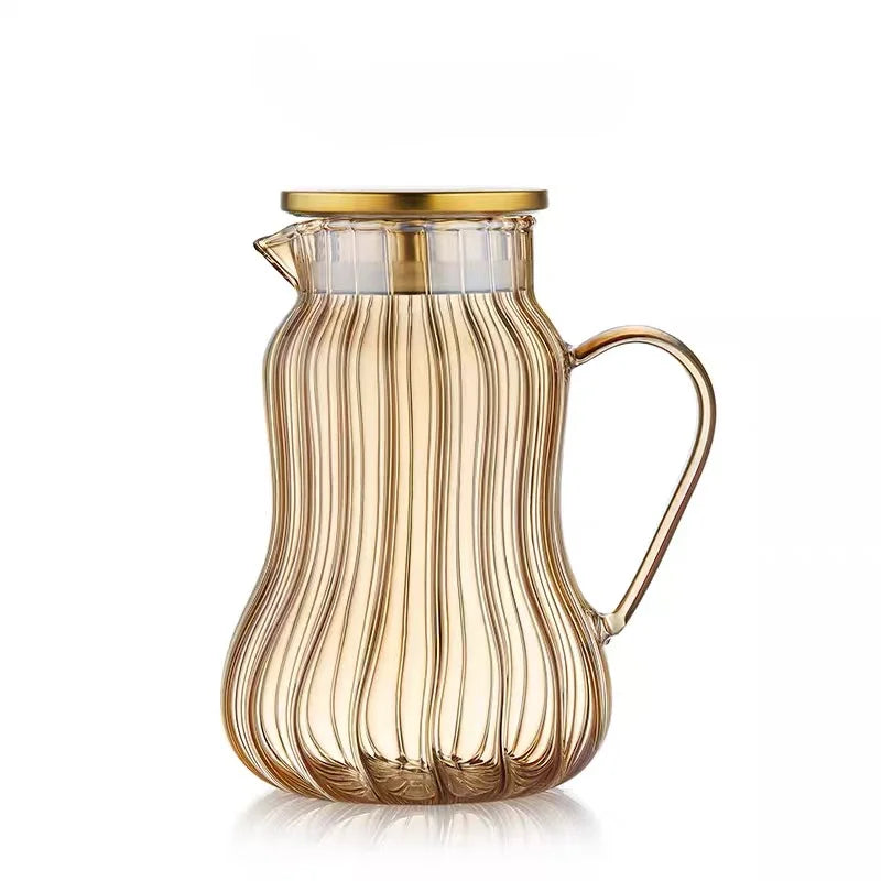 Coffee Teapot, Glass Kettle Pots Teapot Kawaii Color Pumpkin Thermal Water Bottle 1000ml with Cup Moka Pot Home Appliance Kitchen Accessories
