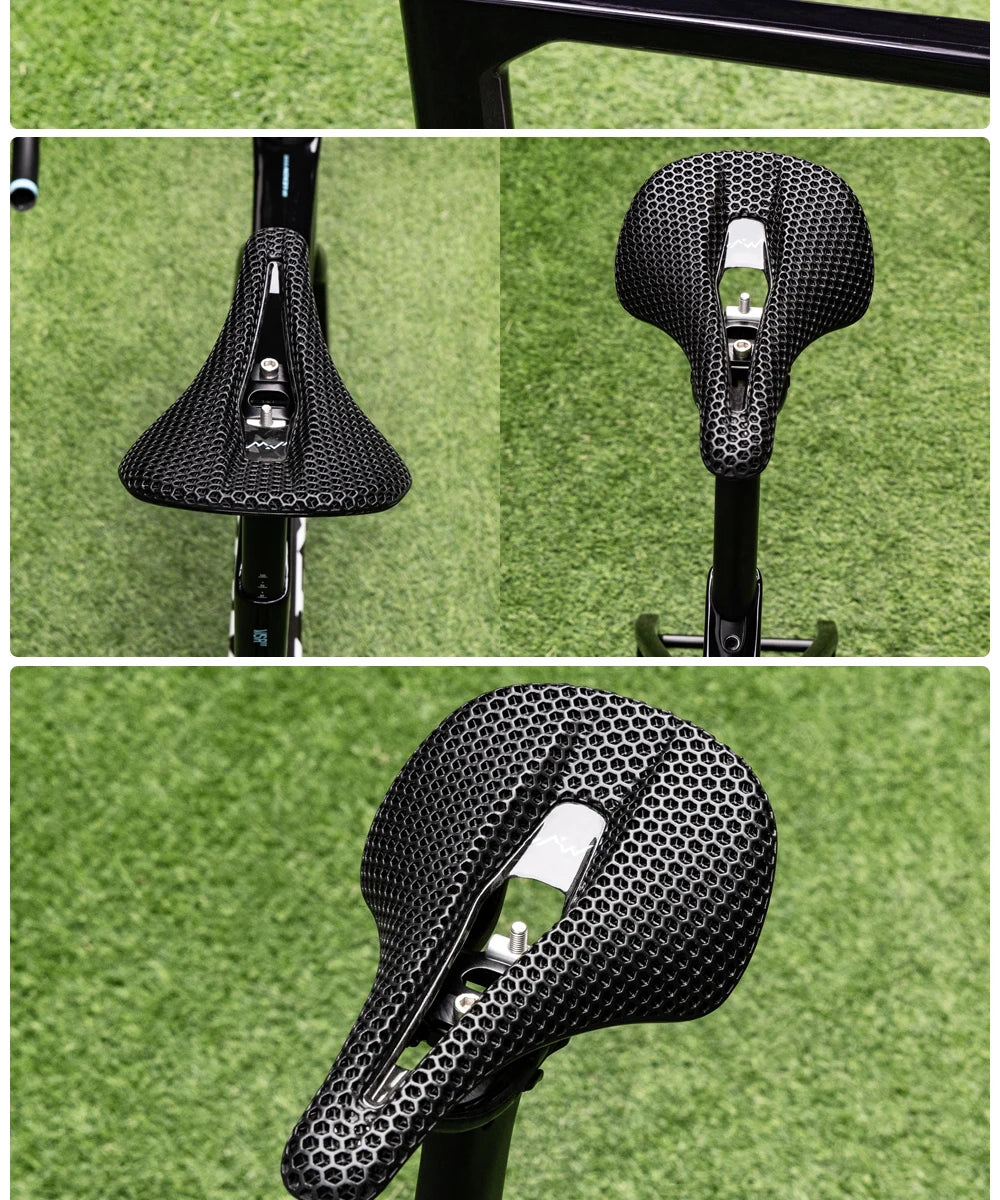 RYET 3D Printed Bike Carbon Saddle 140mm SuperLight 165g Road MTB Racing Saddles Bicycle Seat Cushion Cycling Seating Parts