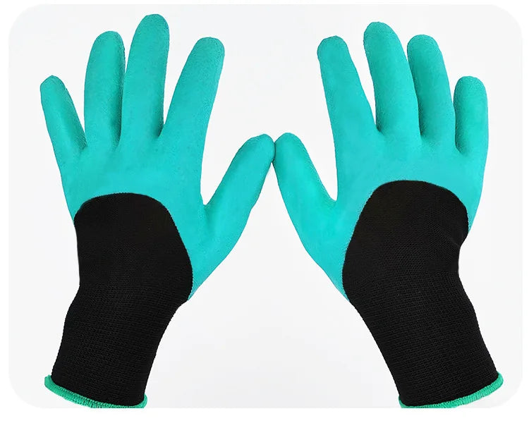 Horticultural Gloves with Claws Digging Gloves Garden Vegetable Flower Garden Planting Stab Resistant Protective Latex Gloves