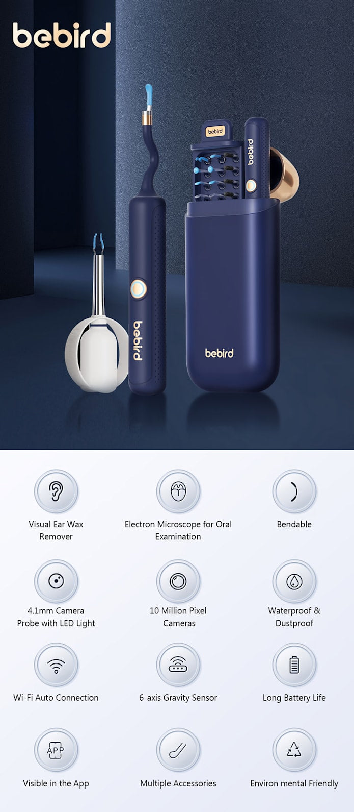 Wireless Ear Wax Removal Kits Cleaner with Camera