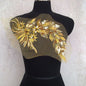 Gold Flower Lace Fabric Trim Ribbon Neckline Collar Embroidered Applique Sewing Craft Wedding Dress Clothes New