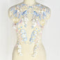 Gold Flower Lace Fabric Trim Ribbon Neckline Collar Embroidered Applique Sewing Craft Wedding Dress Clothes New