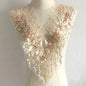 Gold Flower Lace Fabric Trim Ribbon Neckline Collar Embroidered Applique Sewing Craft Wedding Dress Clothes New