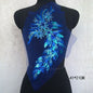 Prom dress lace, Blue Frence Fabric Lace Trimmings Sequins Patches Designs Appliques For Prom Ball Gown Wedding Dress Costumes Diy Party