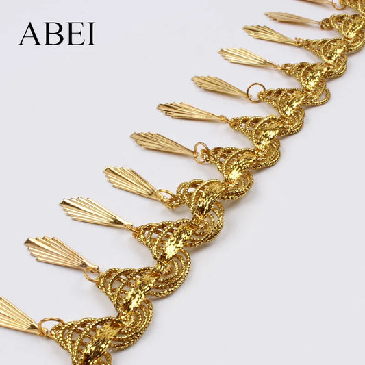 4cm 1yard Braided Gold Lace Fringe Sequins Paillette Tassel Ribbon Stage Performance Suits Wedding Dress Sewing Fabric Decors
