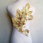 Gold Flower Lace Fabric Trim Ribbon Neckline Collar Embroidered Applique Sewing Craft Wedding Dress Clothes New