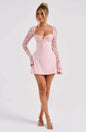 Elsa Fashion New Arrival Ins Sexy Silm Sexy Hip Skirt Lace Long Sleeves Special-Interest Design Dress Women