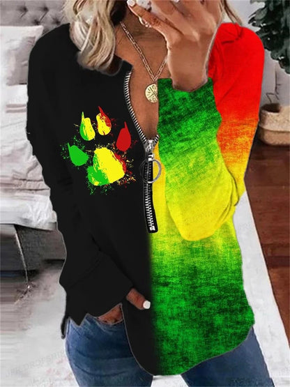 Wolf Hoodies Women Fashion Zipper Hoodies Vintage Animal Sweatshirt Zip Up Hoodie Oversized Sudaderas Crewneck Coats Ladies