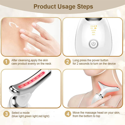 Face Neck Massager for Women, Skin Care Beauty Machine, Effectively Anti-Aging, Tighten Skin, Eliminate Wrinkles