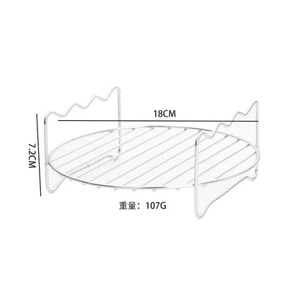 Air Fryer Stainless Steel Rack Tray&Steaming Racks Air Fryer Tools Baking Pan BBQ Gril Baking Cooker Accessories Cooking Tools