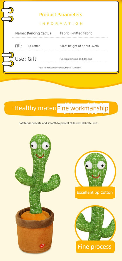 Talking Dancing Swing Cactus Toy Sand Carving