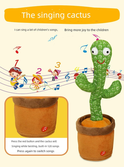 Talking Dancing Swing Cactus Toy Sand Carving
