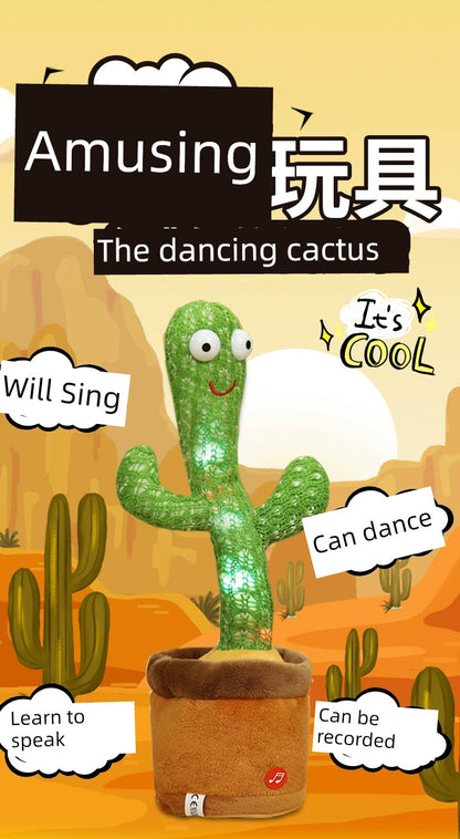 Talking Dancing Swing Cactus Toy Sand Carving