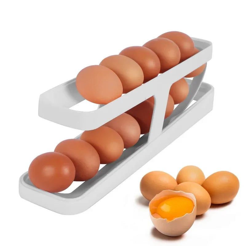 Automatic Rolling Egg Holder Rack