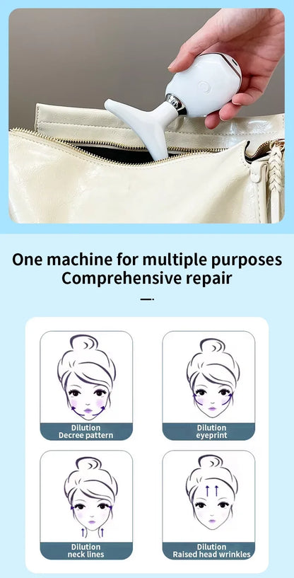 facial Microcurrent, Chin Lifting Face Neck Beauty Device LED Photon Firming Rejuvenation Anti Wrinkle Skin Care Facial Massager