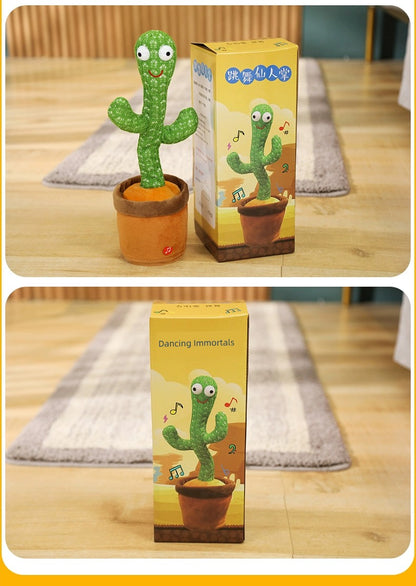 Talking Dancing Swing Cactus Toy Sand Carving