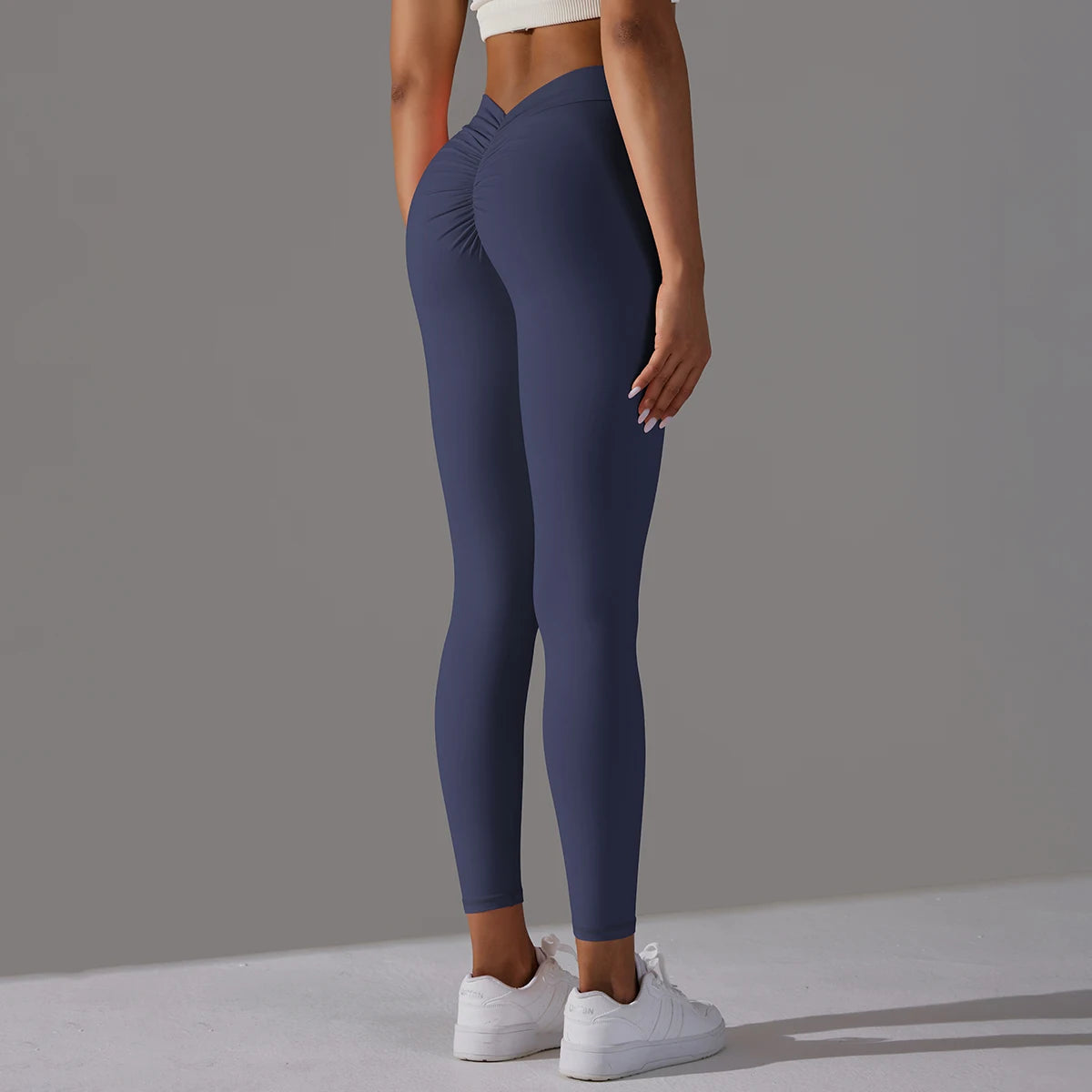 Women Fitness Leggings Workout Gym Running Scrunch Leggings Sexy Back V High Waist Trousers Jogging