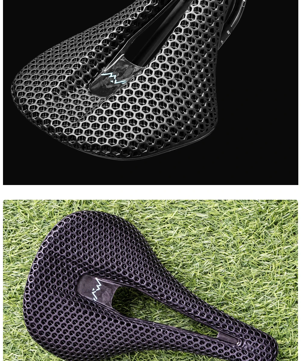 RYET 3D Printed Bike Carbon Saddle 140mm SuperLight 165g Road MTB Racing Saddles Bicycle Seat Cushion Cycling Seating Parts