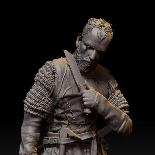 1/24 Scale Resin Figure Assembly Model Kit Viking Warrior Floki Historical Theme Miniature Unassembled Unpainted 3D Printed Toy