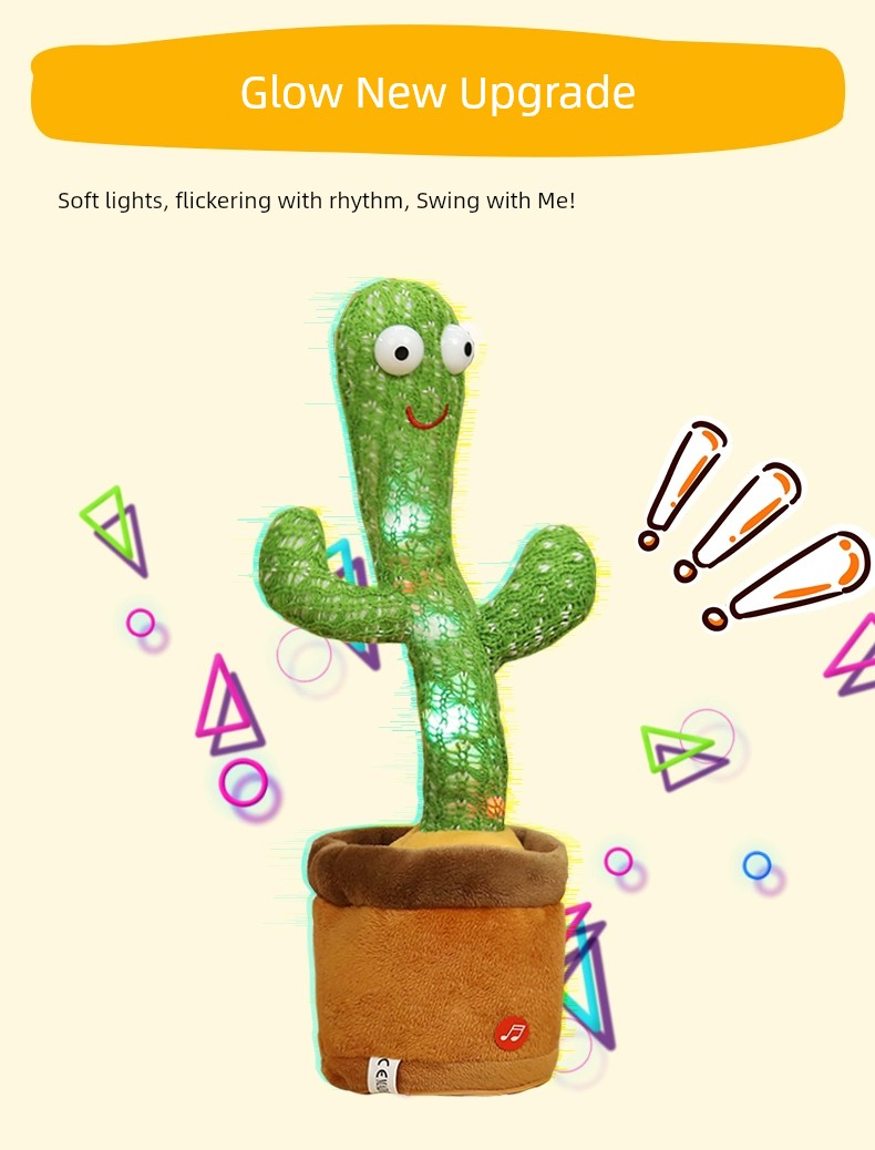 Talking Dancing Swing Cactus Toy Sand Carving