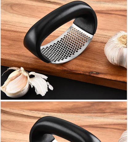 Stainless Steel Garlic Press Manual Garlic Mincer Chopping Garlic Tools Curve Fruit Vegetable Cooking Kitchen Gadgets Tools